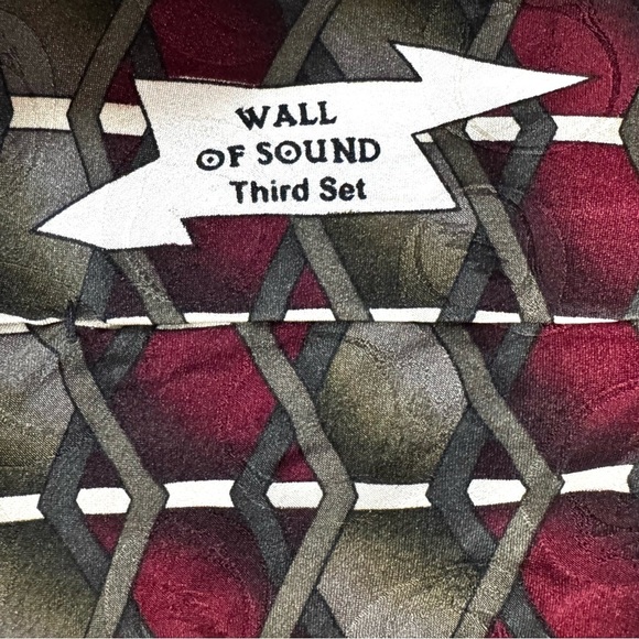 1996 Grateful Dead Wall Of Sound Third Set Tie Red Gray 100% Silk Made in USA - Picture 4 of 9